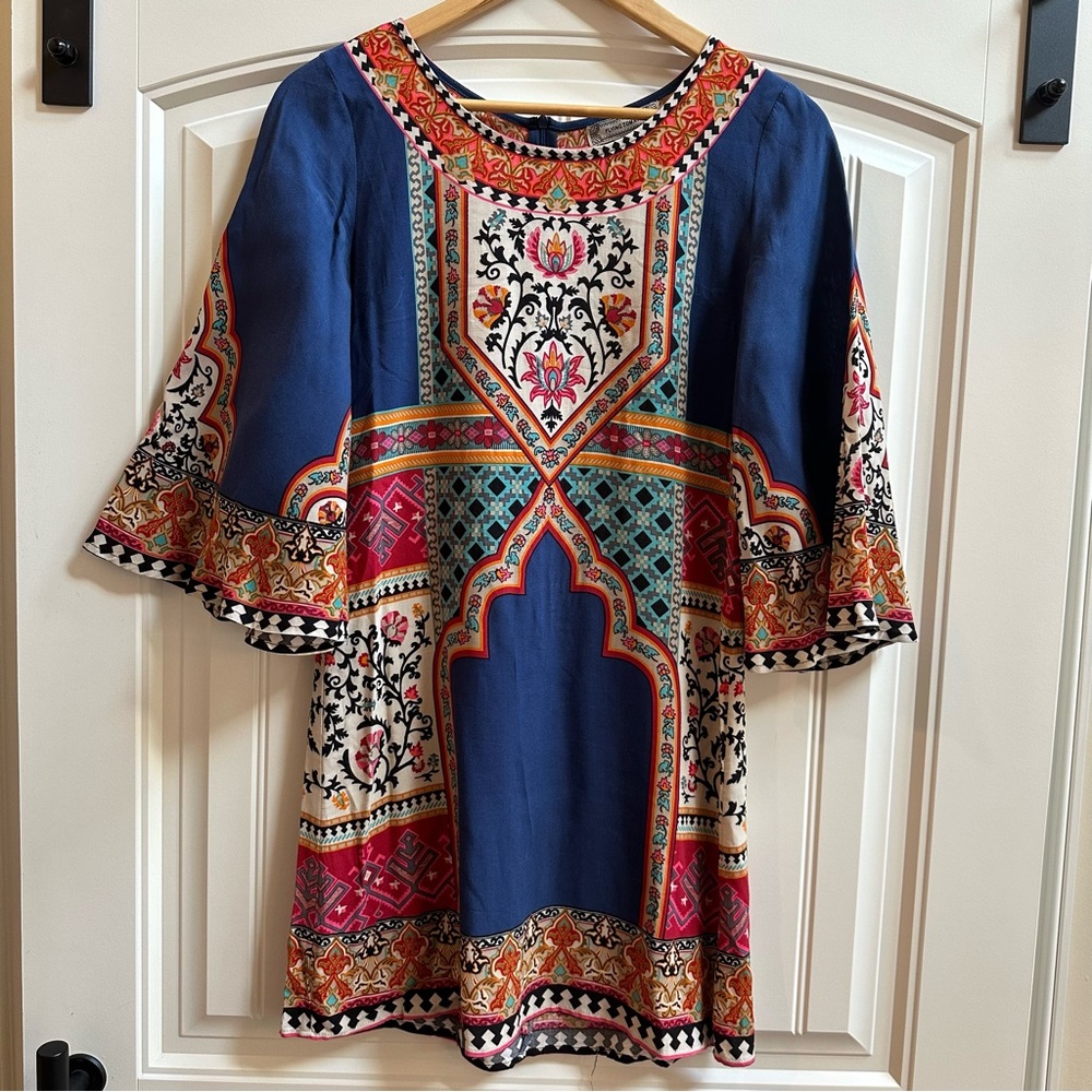 Flying Tomato Boho Ethnic Sheath Dress Small